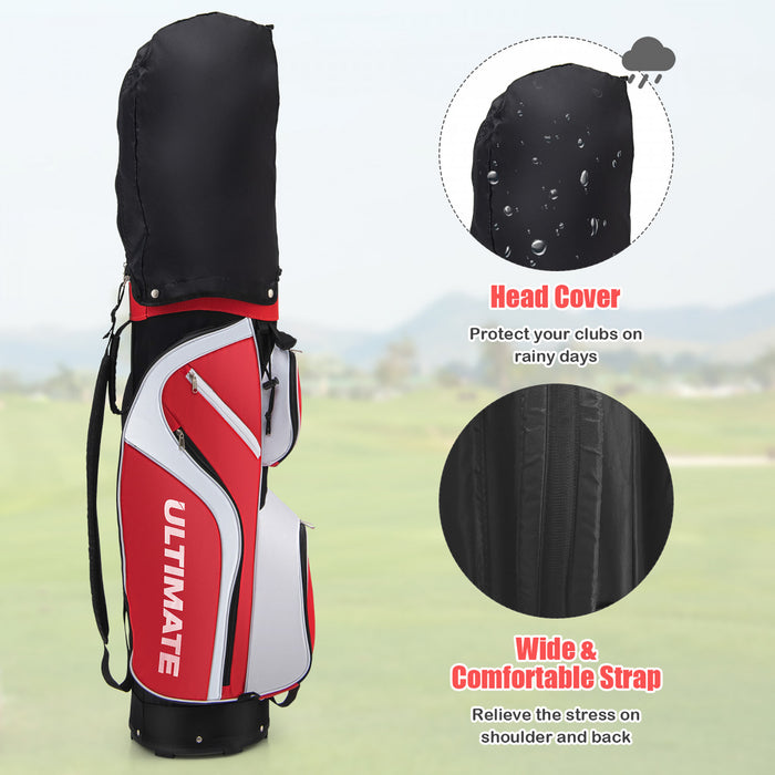 Ladies Womens Complete Golf Clubs Set 10 Pieces Includes Alloy Driver Red
