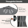 Costway 9 FT Patio Cantilever Umbrella with Sun-Protective Canopy, Top Air Vent Cross Base Gray