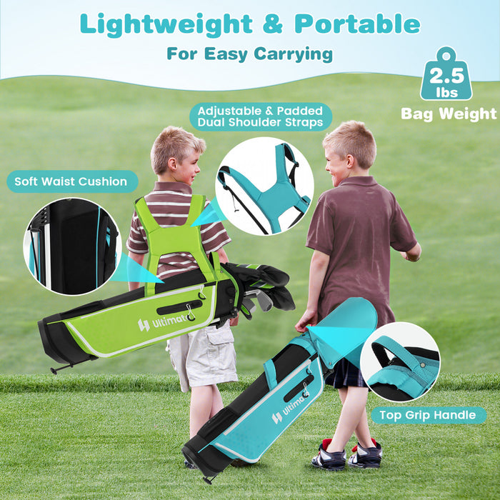 Ultimate Junior Complete Golf Club Set For Kids Age 11-13 Years Old Golf Practice Set Blue