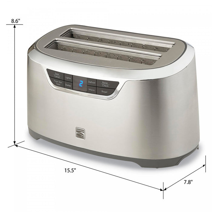 Kenmore Elite 4-Slice Auto-Lift Long Slot Toaster Stainless Steel - KKELST4SS
