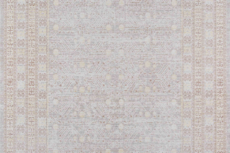 Valeria Traditional 7'10\" x 10'6\" Area Rug in Grey Indoor Area Rug