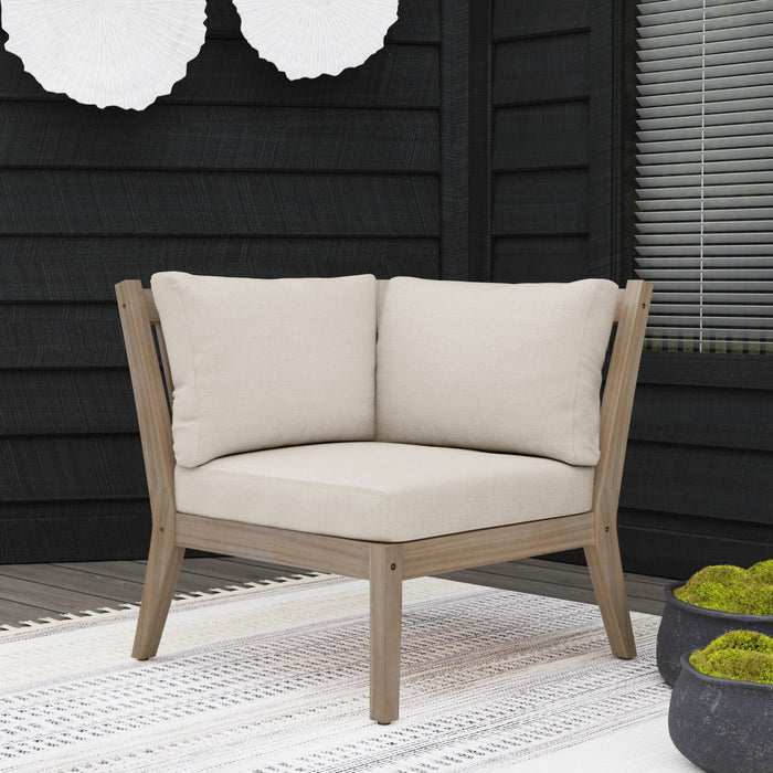 Teagon Outdoor Corner Patio Chair Patio - Natural Beige