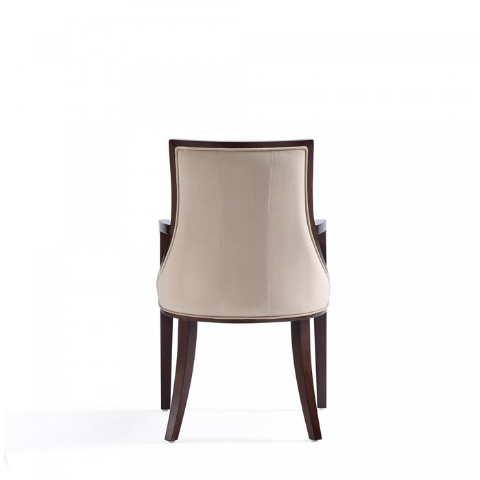 Fifth Avenue Traditional Wood Upholstered Dining Chair in Tan - Set of 2