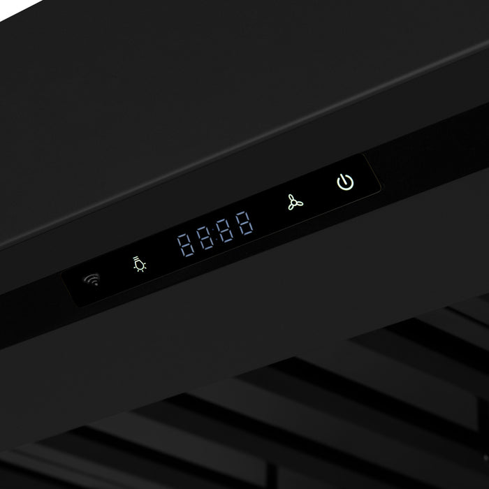 Forno Ambassador 36\" Range Hood, Black, 427 CFM, 3 speeds, Remote Control - FRHWM5099-36CPBLK