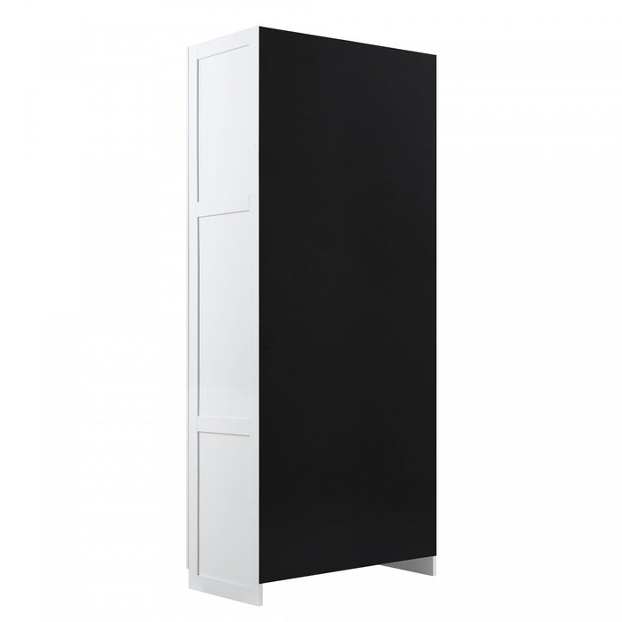 Cornelia Modern 30\" Storage Cabinet in White (4-Shelf) - Set of 2 Bookcase