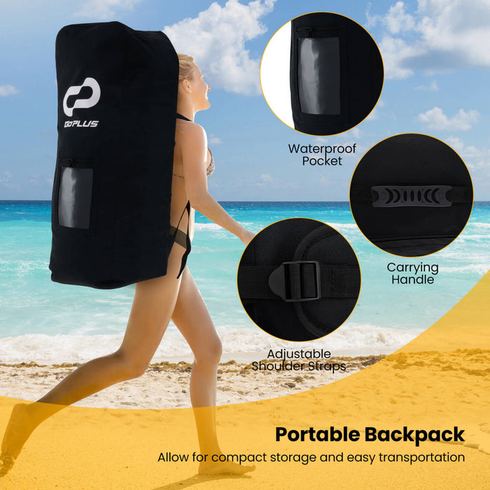 Goplus Small Inflatable Sup Board, Portable Paddle Board With 5d Rings Stand Up Paddle Board For Youth & Adult Orange