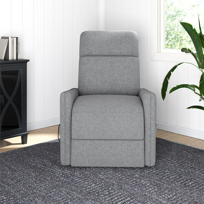 DHP Kai Linen Power Recliner Accent Chair with Massage and Heat - Dark Grey