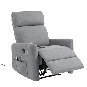 DHP Kai Linen Power Recliner Accent Chair with Massage and Heat - Dark Grey