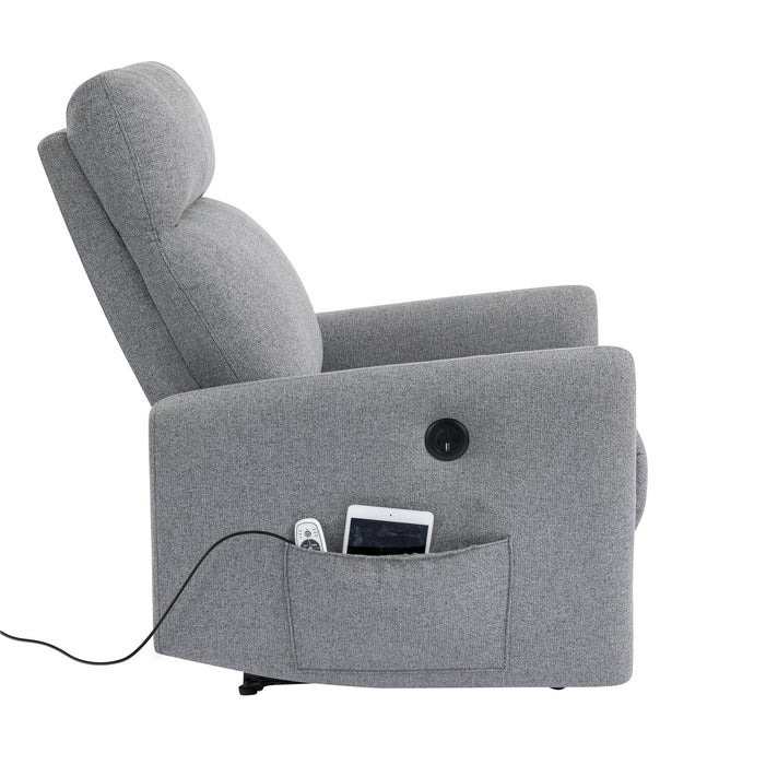 DHP Kai Linen Power Recliner Accent Chair with Massage and Heat - Dark Grey