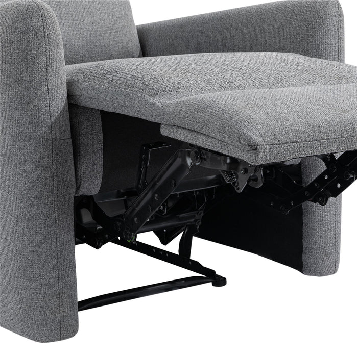 DHP Kai Linen Power Recliner Accent Chair with Massage and Heat - Dark Grey