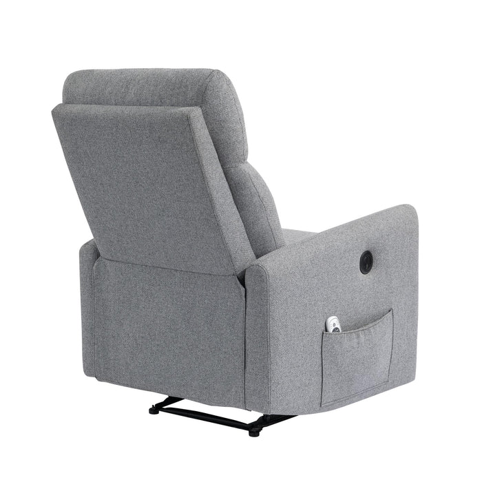 DHP Kai Linen Power Recliner Accent Chair with Massage and Heat - Dark Grey