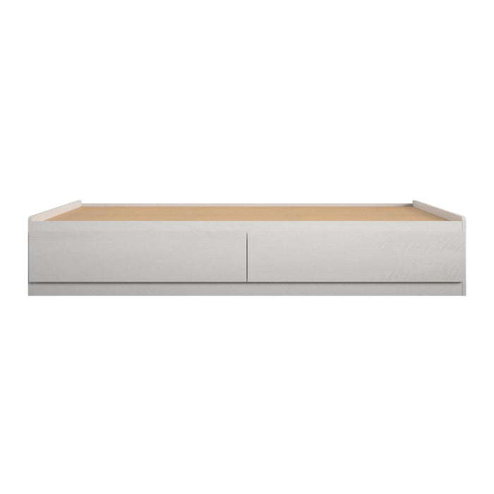 Ameriwood Home Twin Platform Bed with Drawers - Ivory Oak