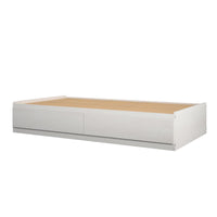 Ameriwood Home Twin Platform Bed with Drawers - Ivory Oak