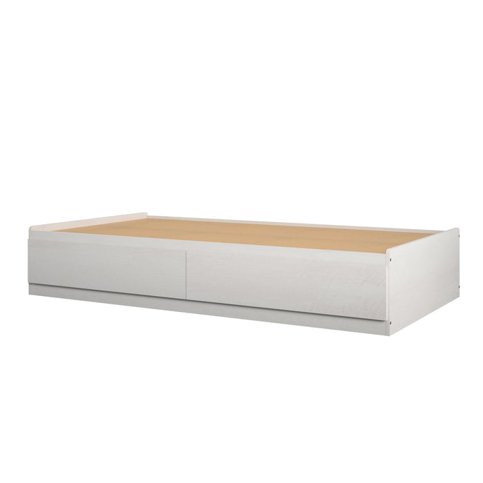 Ameriwood Home Twin Platform Bed with Drawers - Ivory Oak