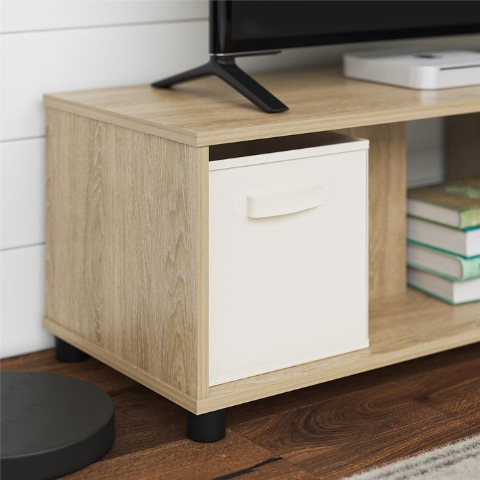 Ameriwood Home Mainstays Adjustable Side-by-Side or Stacking TV Stand for TVs up to 70\" - Natural