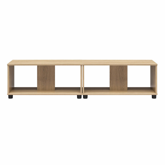 Ameriwood Home Mainstays Adjustable Side-by-Side or Stacking TV Stand for TVs up to 70\" - Natural