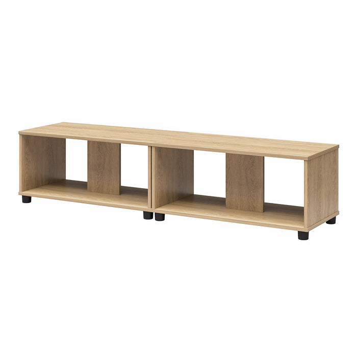 Ameriwood Home Mainstays Adjustable Side-by-Side or Stacking TV Stand for TVs up to 70\" - Natural