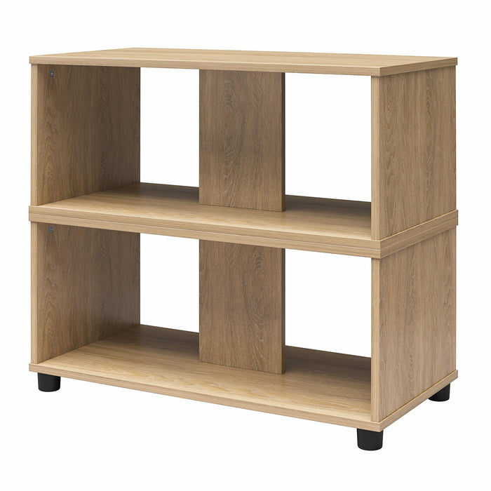 Ameriwood Home Mainstays Adjustable Side-by-Side or Stacking TV Stand for TVs up to 70\" - Natural