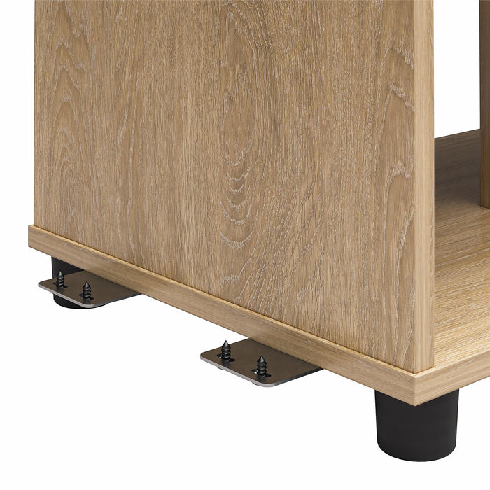 Ameriwood Home Mainstays Adjustable Side-by-Side or Stacking TV Stand for TVs up to 70\" - Natural