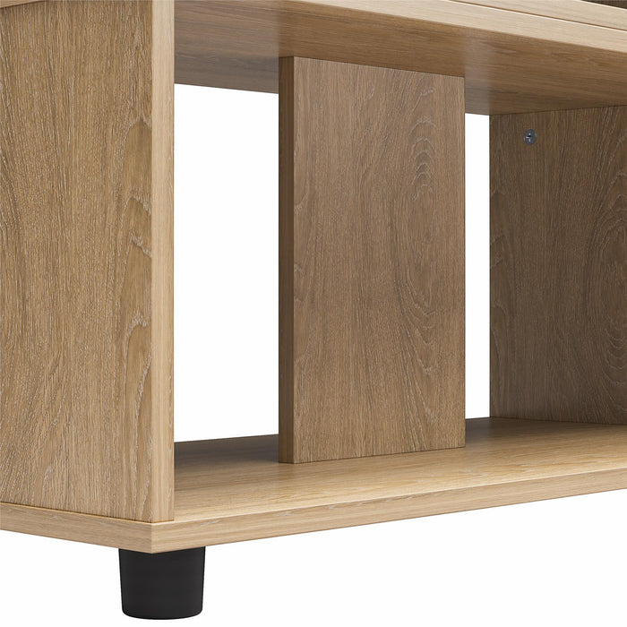 Ameriwood Home Mainstays Adjustable Side-by-Side or Stacking TV Stand for TVs up to 70\" - Natural