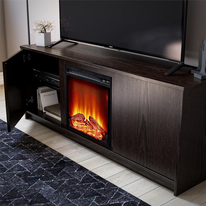 Ameriwood Home Bartow Electric Fireplace TV Stand - Espresso