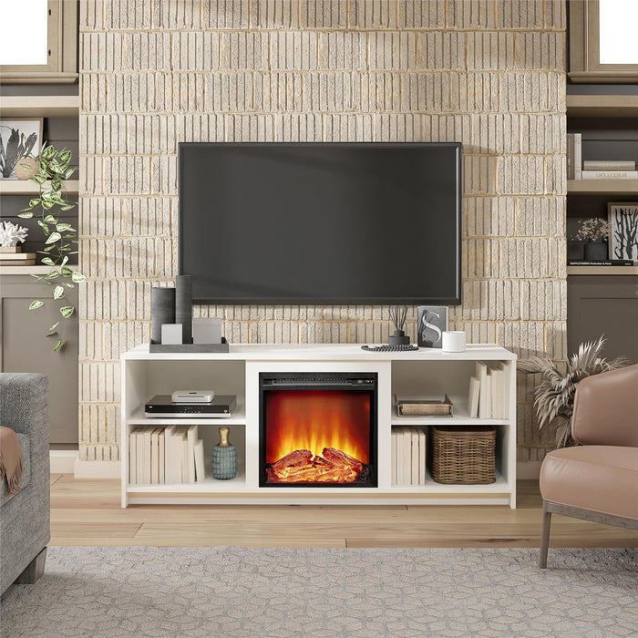 Ameriwood Home Mainstays Courtland Electric Fireplace TV Stand for TVs up to 65\" - White