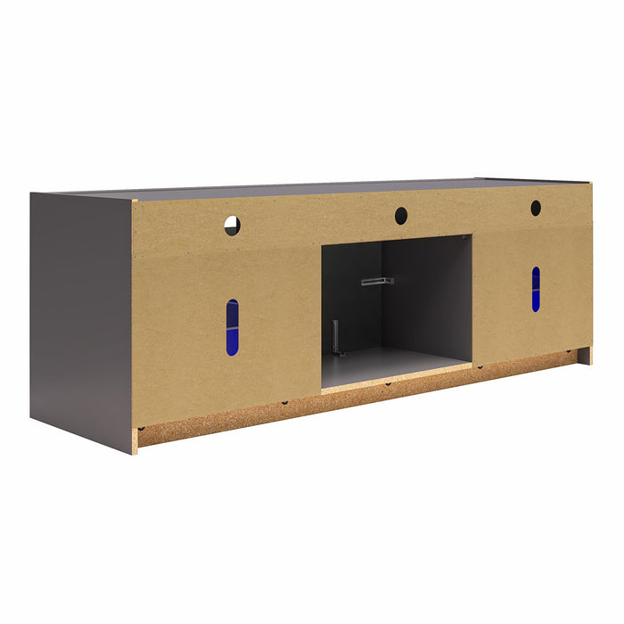 Ameriwood Home Luna Electric Fireplace TV Stand for TVs up to 65\" - Graphite Grey