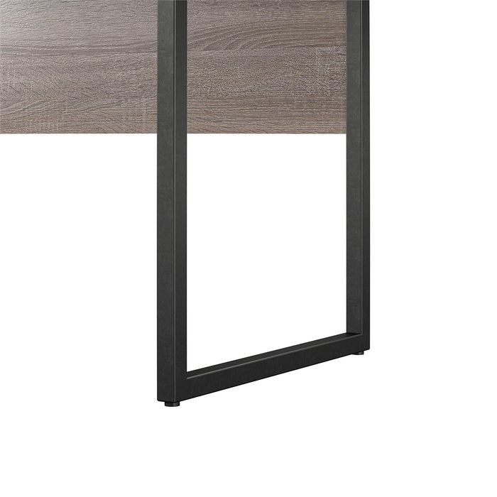 Dorel Home Mixed Material Writing Desk - Distressed Grey Oak