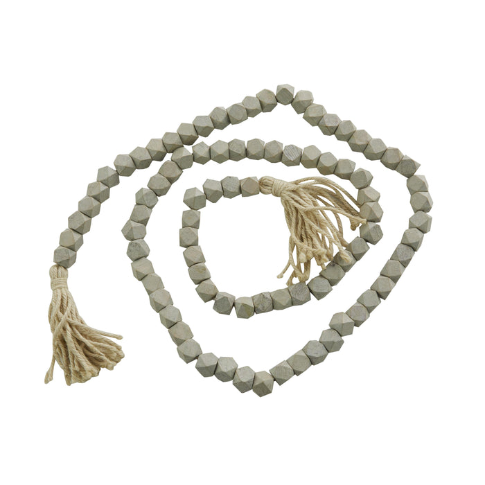Wood 80\" L Garland - Grey