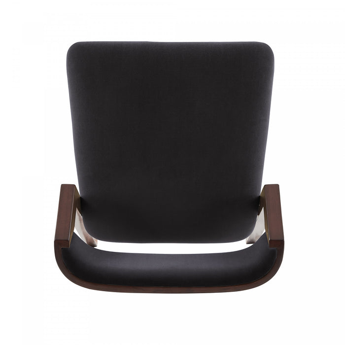 Patricia Modern Wood Upholstered Barstool in Black - Set of 2