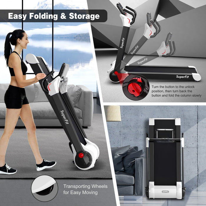 Superfit Folding 2.25hp Electric Treadmill Running Machine App Control Bluetooth
