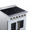Galiano 30 Inch French Door Electric Range, 4 radiant burners, 4.32 cu.ft., White - FFSEL6917-30WHT | Cuisiniere electrique Galiano de 30 po avec portes francaises, 4 foyers, 4,32 pi³, blanc – FFSEL6917-30WHT