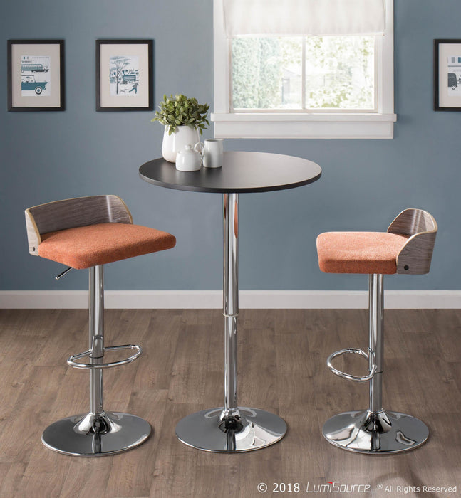 LumiSource Adjustable Contemporary Bar Dining Pub Table - Black