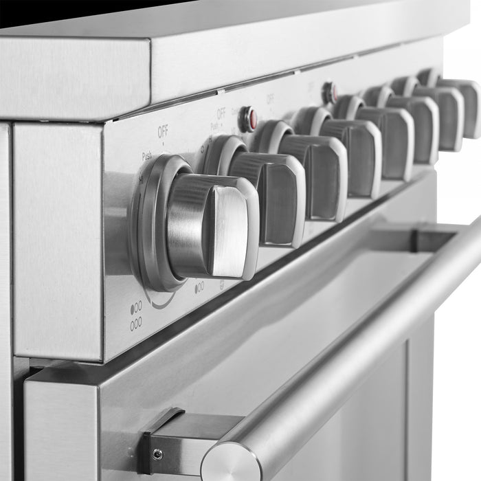 Forno Paolo 36 Inch Freestanding Electric Range, Stainless Steel, 5.44 cu.ft.- FFSEL6011-36