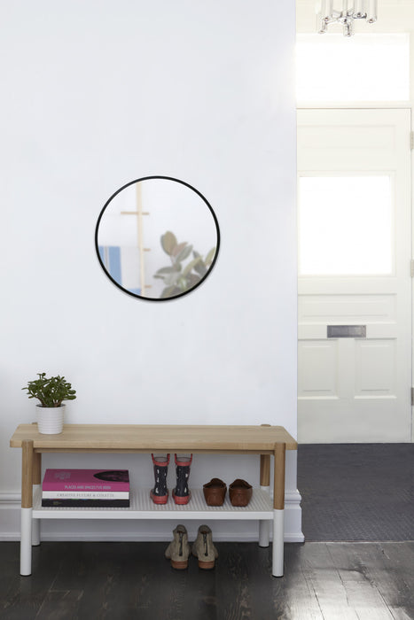 Umbra Hub Decorative Round 24\" x 24\" Wall Mirror - Black