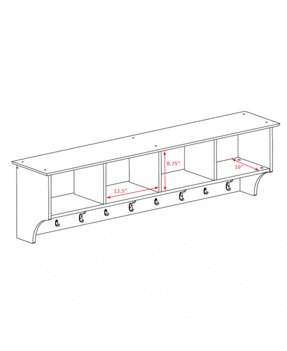 Hanging Entryway Shelf - Espresso