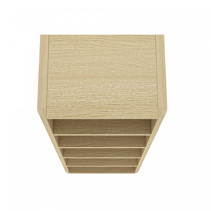 Rivington Modern 28\" Open Bookcase in Natural Oak - Set of 3