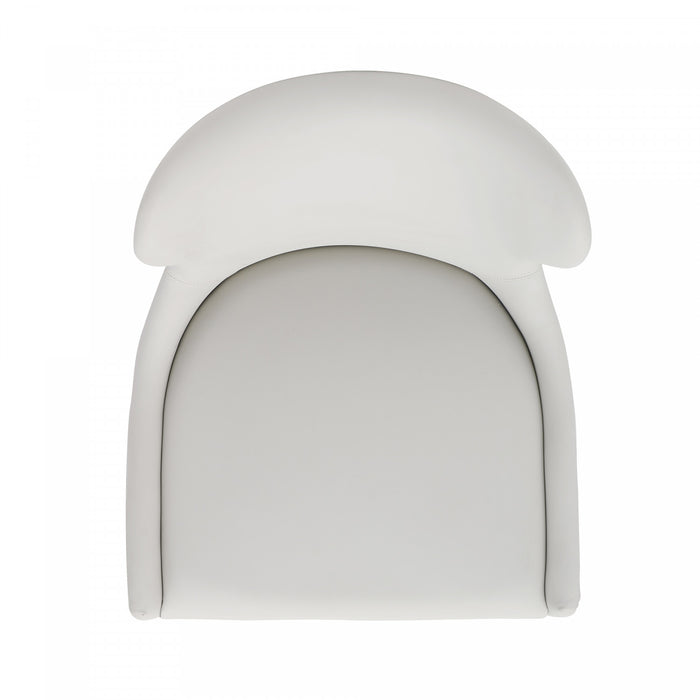 Blair Modern Wood Upholstered Counter Stool in White - Set of 3 Bar Stool