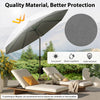 Costway 10 FT Solar Patio Umbrella with 96 LED Lights 35° Adjustable Tilt Vented Top Gray