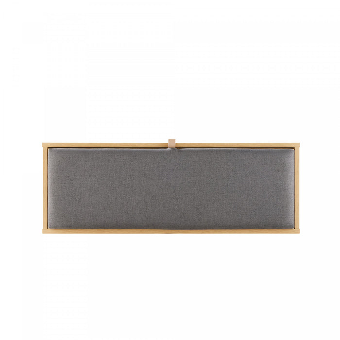 Paloma Modern Accent Storage Bench in Light Oak Armoire