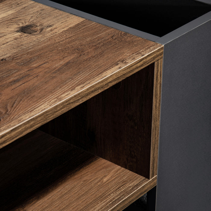 Kay Coffee Table With Handleless Drawer And Double Storage,grey