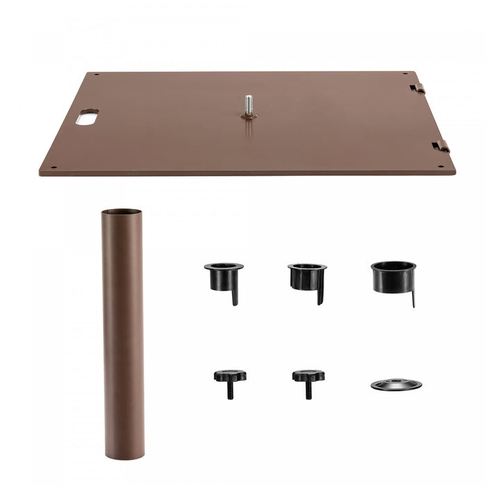 Costway 10ft Solar Lights Patio Umbrella Outdoor W/ 50 LBS Movable Umbrella Stand