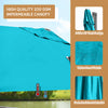 Costway 10x10 ft Patio Offset Cantilever Umbrella Aluminum 360° Rotation Tilt Turquoise