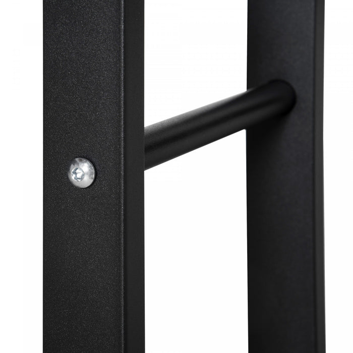 Homcom Firewood Rack Log Holder Fireplace Storage Rack With Handles And 220 Lbs. Weight Capacity, 15.7\" X 9.8\" X 39.4\", Black