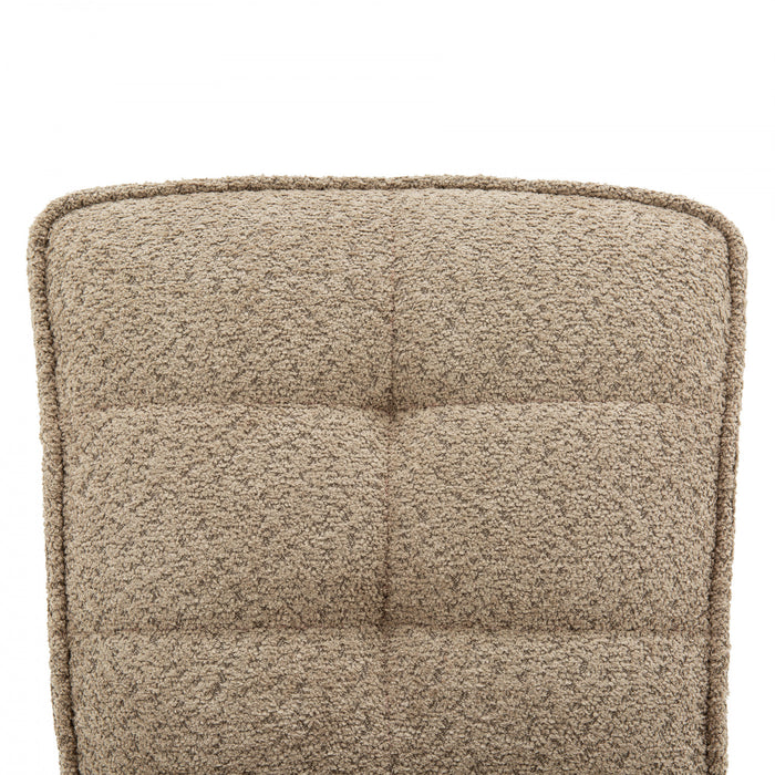 Elowen Taupe Upholstered Swivel Dining Chair (Set of 2)