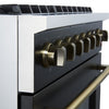Forno Marco 36-inch Gas Range, Black ,4.32 cu.ft - FFSGS6277-36BLK | Cuisiniere a gaz Marco 36 pouces noire, 4,32 pi³ – FFSGS6277-36BLK