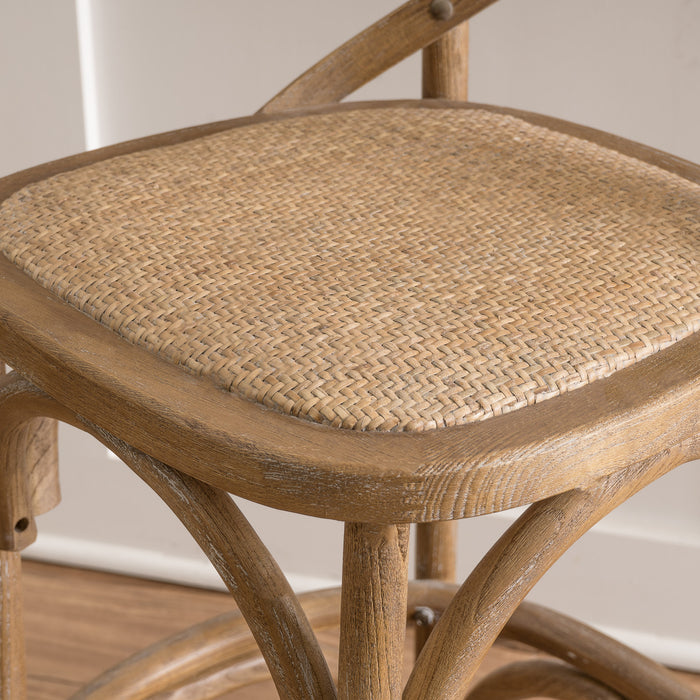 Roxy Solid Wood Counter-Height Stool - Grey