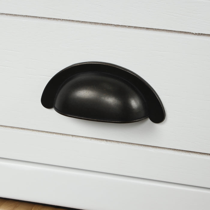 Harvey Solid Wood Storage Bench With Drawers And Rattan Baskets - Light Brown