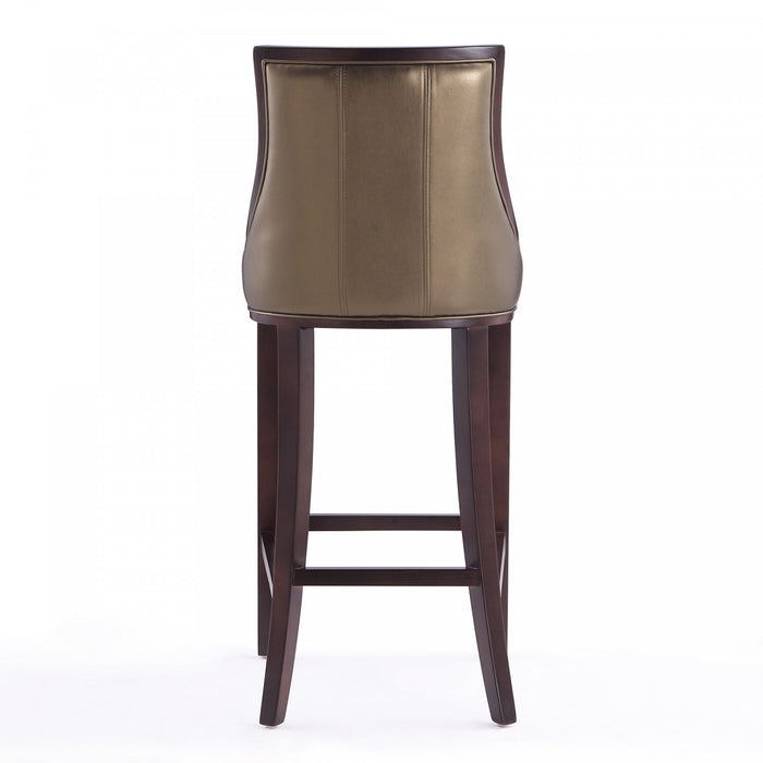 Fifth Avenue Traditional Wood Upholstered Barstool in Bronze - Set of 3