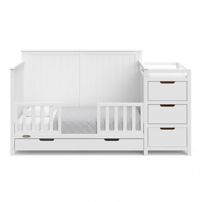 Graco Hadley 5-in-1 Convertible Crib and Changer with Drawer - White